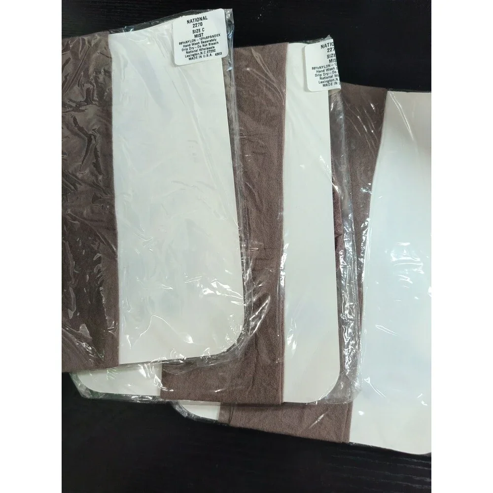 Lot of 3 Vintage National Hosiery Size C Mist Pantyhose Stockings NOS Made in US